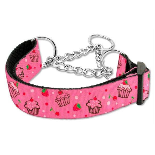 Unconditional Love Cupcakes Nylon Ribbon Collar Martingale Large Bright Pink UN805103